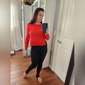 Zara Size S Red Light Sweater